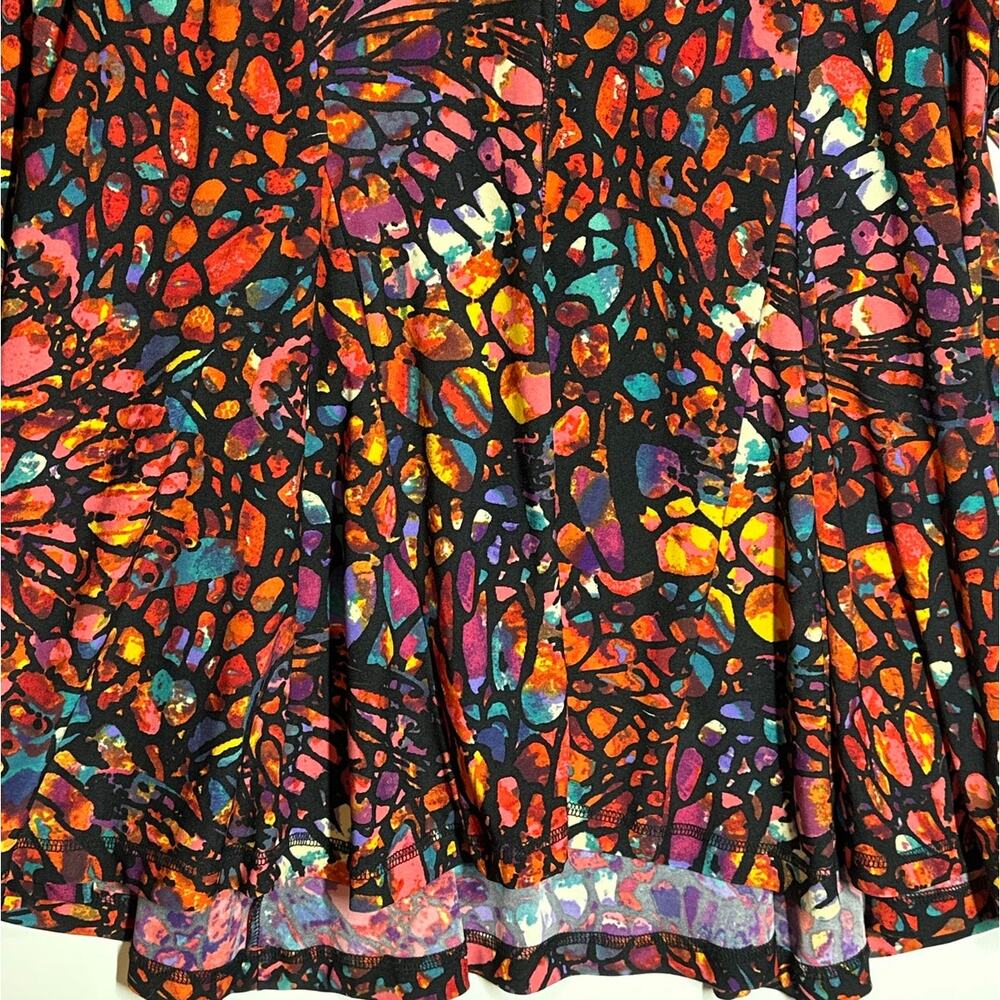 Attitudes by Renee Como Jersey Multicolor Abstract Stained Glass Tunic Top 1X - Picture 3 of 11
